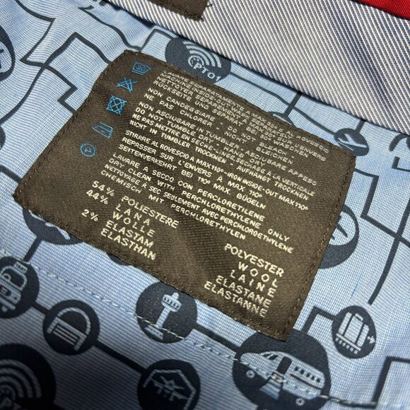 PT01 $395 Mens Pants Traveller Slim Fit 58EU W40" Wool Blend Charcoal Gray MINT - Picture 12 of 15